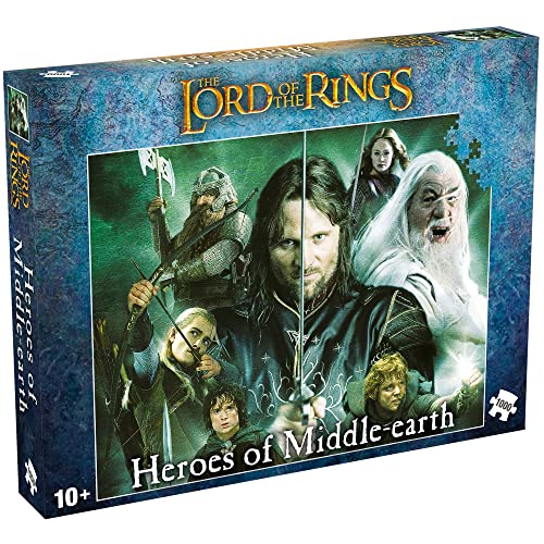 Winning Moves Lord of The Rings Heroes of Middle Earth 1000 Piece Jigsaw Puzzle Game von Winning Moves