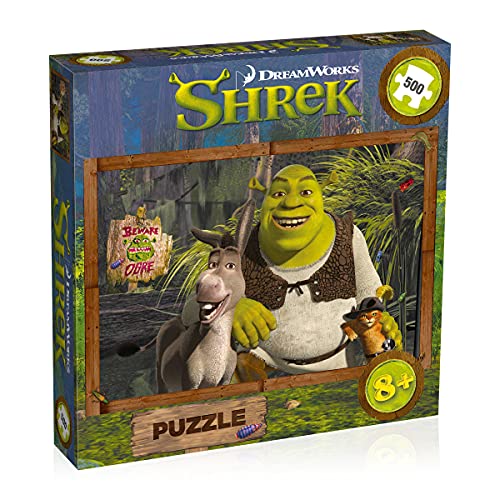 Winning Moves WM01386-ML1-6 Shrek Puzzle-Spiel, 500 Teile, Mehrfarbig von Winning Moves