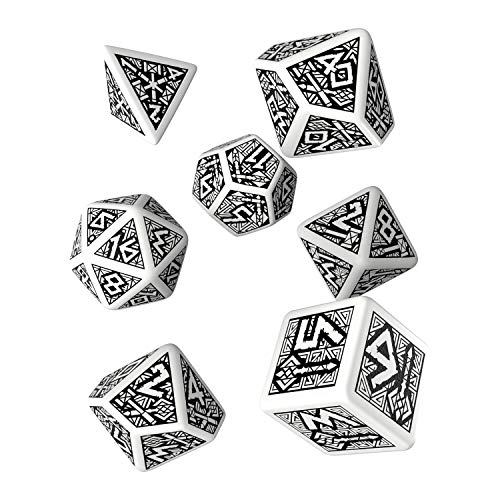 Q-Workshop DWA02 - Dwarven Dice White/Black (7) von Q-Workshop