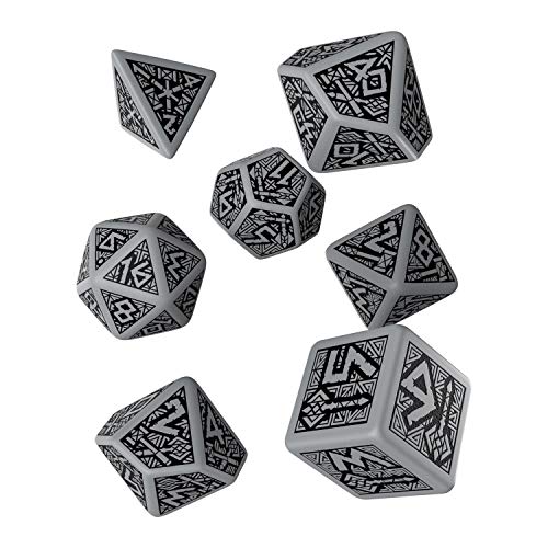 Q-Workshop DWA12 - Dwarven Dice Gray/Black (7) von Q Workshop