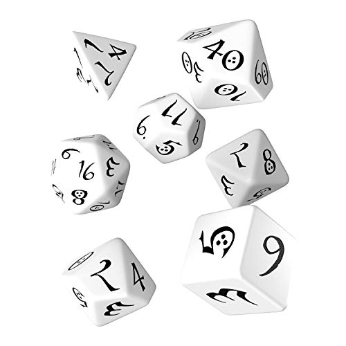 Q-Workshop CLE02 - Classic RPG Dice White/Black (7) von Q-Workshop