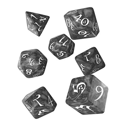 Q-Workshop CLE78 - Classic RPG Dice Smoky/White (7) von Q-Workshop