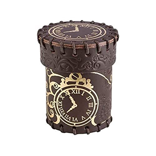 Q-Workshop CST02 - Steampunk Brown & golden Leather Dice Cup von Q Workshop