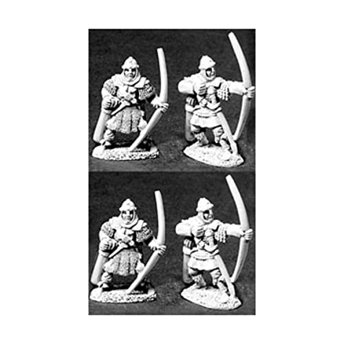 Reaper Miniatures 06030 - Dunkle Legenden Armeepack - Bogenschützen (4) - Zinnminiatur (unbemalt) von REAPER MINIATURES