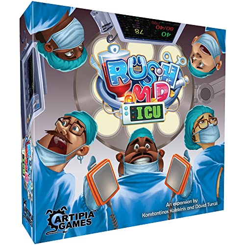 Rush M.D.: ICU Erweiterung - Artipia Games kooperatives Brettspiel, Arbeiterplatzierung, Strategie, Alter 14+, 1-4 Spieler, 30-45 Minuten von Unbekannt