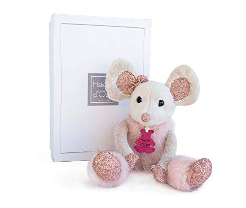 HISTOIRE D'OURS 25 cm große Maus und Stern Plüschtier, Bonbon Pink von Histoire d'ours