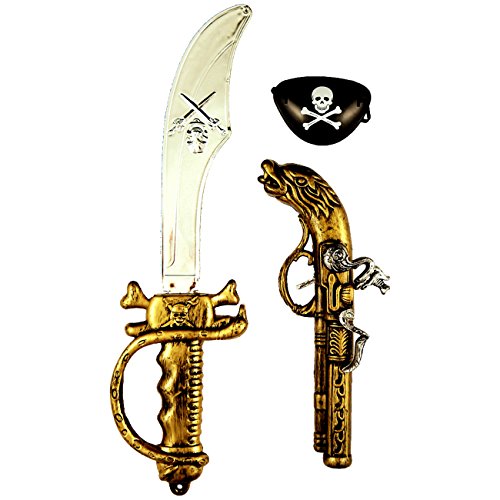 Spassprofi Säbel, Pistole, Augenklappe - DAS Set für Piraten Pirat Piratensäbel Spassprofi Säbel, Pistole, Augenklappe - DAS Set für Piraten Pirat Piratensäbel von Spassprofi