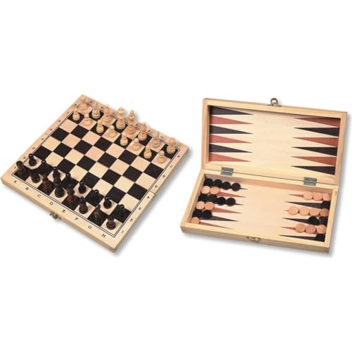 Schach, Dame, Backgammonspiel aus Holz in der Klappbox Schach, Dame, Backgammonspiel aus Holz in der Klappbox von HOT
