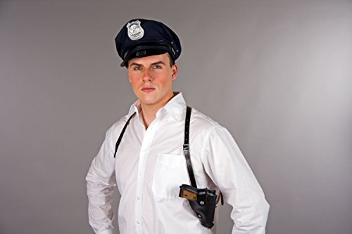 Schulterholster schwarz Kunstleder Polizei Kostüm Polizist Pistolenhalter Fasching von T. Reinwald UG