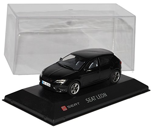 Modellcarsonline Seat Leon Cupra 280 Schwarz 5 Türer 3. Generation 2012-2020 1/43 Sonderangebot Modell Auto mit individiuellem Wunschkennzeichen von Modellcarsonline