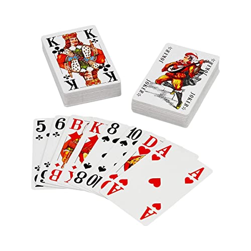 Unbekannt Rommé-Spielkartendeck für Senioren, Großdruck, 2 x 55 Karten von Unbekannt