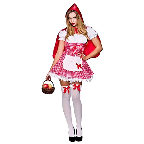 Sexy Rotkäppchen Verkleidung für Frauen Karneval Fasching Halloween Kostüm S von Wicked Costumes