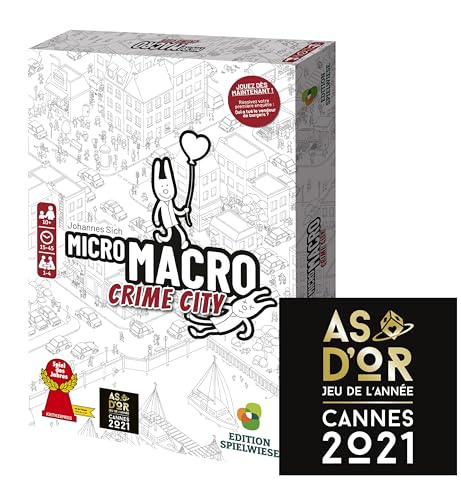 Spielwiese Micro Macro Crime City, Gesellschaftsspiel, Ref SPI001MA, mehrfarbig von Blackrock Games