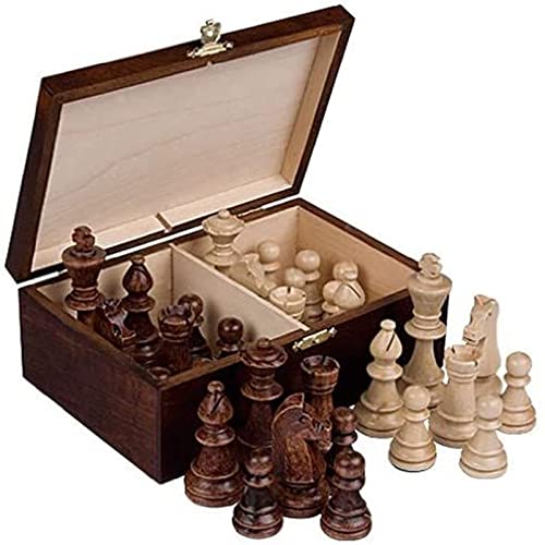 Staunton No. 6 Tournament Chess Pieces w/ Wood Box by Wegiel von Unbekannt