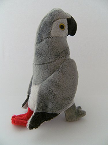 Stofftier Graupapagei 20 cm, Kuscheltier Plüschtier Vogel Papagei von Unbekannt
