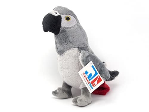 Unbekannt Stofftier Graupapagei 20 cm, Kuscheltier Plüschtier Vogel Papagei von Kidstinct