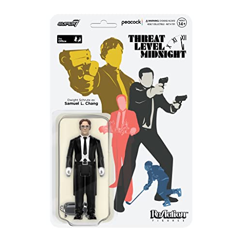 Super7 The Office Threat Level Midnight Dwight Schrute as Samuel L. Chang 9,5 cm Reaktionsfigur von Super7