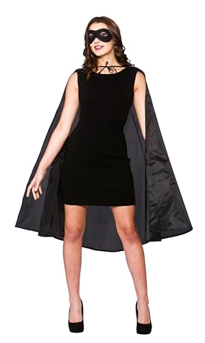 Superhelden-Kostüm für Damen aus kurzem Cape und Maske Superhelden-Kostüm für Damen aus kurzem Cape und Maske von Wicked Costumes