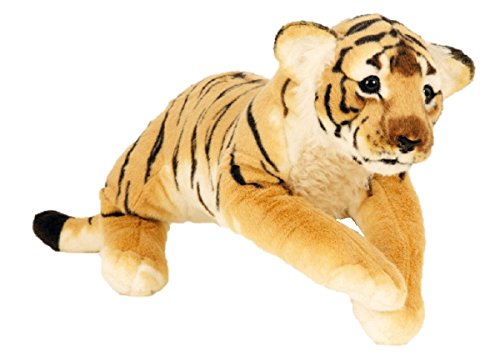 Tiger liegend Plüschtier ca. 60 cm Kuscheltier Softtier Raubkatze Stofftier von unbekannt