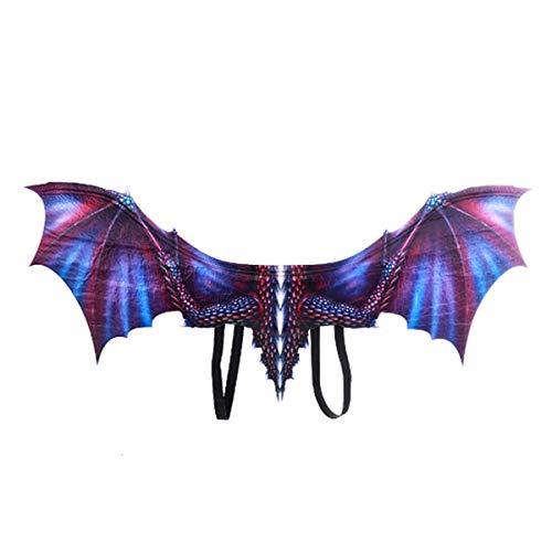Unbekannt 3D Halloween Cosplay Flügel Drachenflügel Mardi Gras Drachen Kostüm Kleidung (blau + lila) von Unbekannt