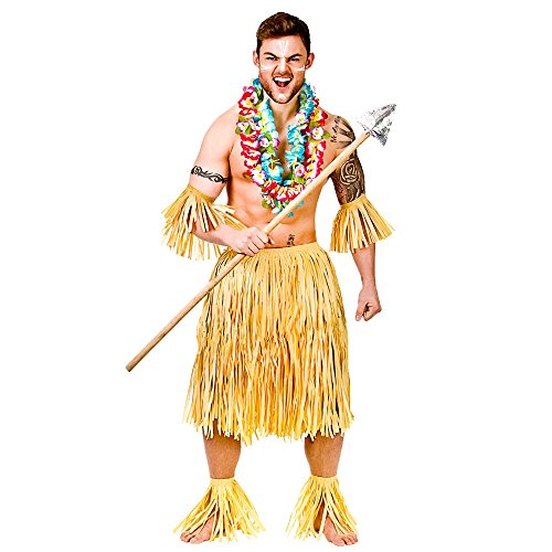 Unbekannt 5pc Zulu Warrior Set / Authentic Raffia Stag Costume Unbekannt 5pc Zulu Warrior Set / Authentic Raffia Stag Costume von Wicked Costumes