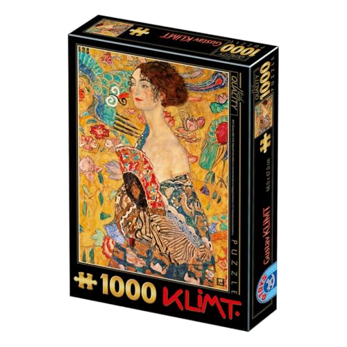 Unbekannt 70159-KL03 D-Toys Puzzle 1000 Teile-Gustav Klimt : Frau mit Fächer, Multicolor von Unbekannt