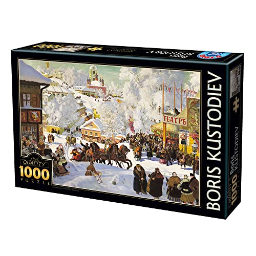 Unbekannt 73846-KU01 D-Toys Puzzle 1000 Teile-Boris Kustodiev-Maslenitsa, Multicolor von Unbekannt