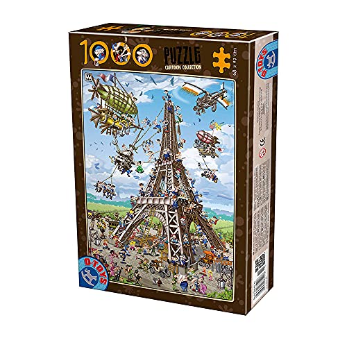 Unbekannt 74683-CC11 D-Toys Puzzle 1000 Teile-Cartoon Collection-Eiffelturm, Multicolor von Unbekannt