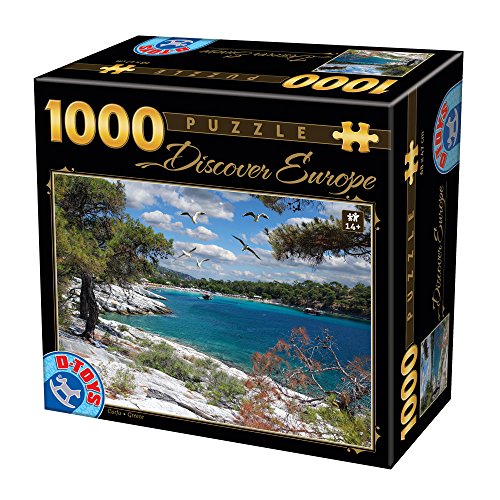 Unbekannt 74898-DE08 D-Toys Puzzle 1000 Teile Discover Europe Corfu, Multicolor von Unbekannt