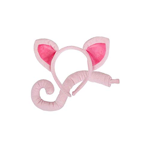 Wicked Costumes Adult Animal Ears & Tail Set Pink Piggy Fancy Dress Accessory Pig Halloween New von Wicked Costumes