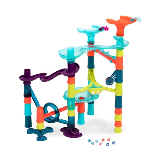 B. toys Murmelbahn mit 38 Teilen, bunten Loopings, Murmeln – MINT Lernspielzeug, Motorikspielzeug – Spielzeug für Mädchen und Jungen ab 3 Jahren von B. toys