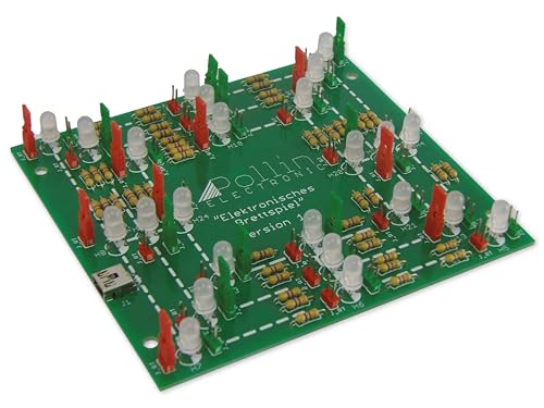 Bausatz Elektronisches Brettspiel | Für Fortgeschrittene ab 10 Jahren | Robuste Konstruktion | Versorgungsspannung 5V über USB-Mini | Max. Stromaufnahme 80 mA | Maße 113x103x18 mm Bausatz Elektronisches Brettspiel | Für Fortgeschrittene ab 10 Jahren | Robuste Konstruktion | Versorgungsspannung 5V über USB-Mini | Max. Stromaufnahme 80 mA | Maße 113x103x18 mm von Pollin