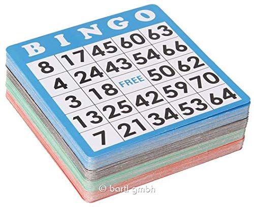 Bingo Karten 100er Set, Zusatzkarten, zur Wiederverwendung geeignet, Ersatz Bingokarten von Unbekannt Bingo Kartenl
