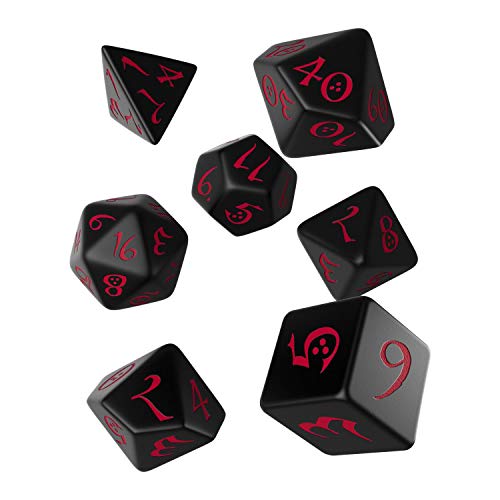 Q-Workshop CLE06 - Classic RPG Dice Set Black/Red (7) von Q Workshop
