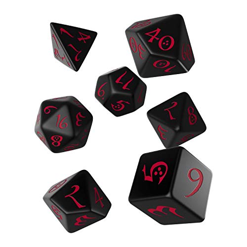 Q-Workshop CLE06 - Classic RPG Dice Set Black/Red (7) von Q-Workshop