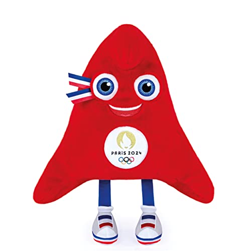 Doudou et Compagnie - Plüschtier Phryge 35 cm – offizielles Maskottchen JO Paris 2024 – Plüschtier der Olympischen und Paralympischen Spiele in Paris 2024 – Fome Mütze Phrygisch – Rot – 35 cm – JO2402 von Doudou et Compagnie