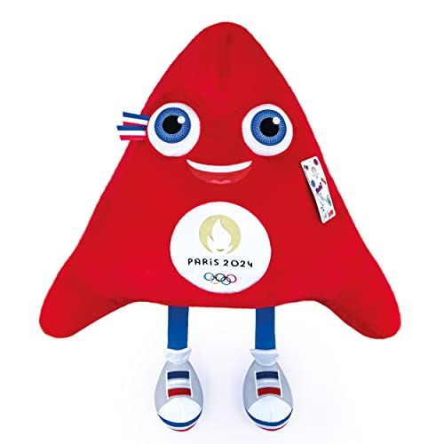 Doudou et Compagnie - Großes Plüschtier Phryge 80 cm – offizielles Maskottchen JO Paris 2024 – Plüschtier der Olympischen und Paralympischen Spiele in Paris 2024 – Form Phrygische Mütze, rot, 80 cm – von Doudou et Compagnie