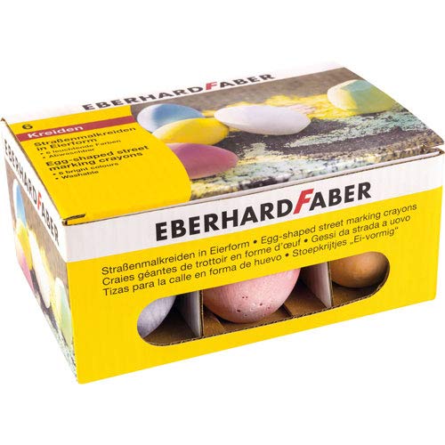 Unbekannt Eberhard Faber Straßenmalkreide in Eierform, 6 STK. - Straßenkreide Straßenmaler Geschenkartikel von Unbekannt