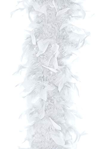 Unbekannt Federboa Karneval Kostüm Fasching Boa Federn 180cm, Farbe: Weiß von Unbekannt