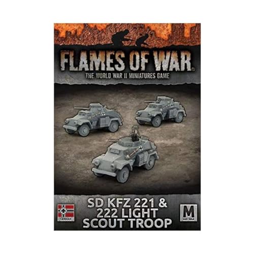 Unbekannt Flames of War: Mid War: German: SD Kfz 221 & 222 Light Scout Troop (GBX112) von Flames of War