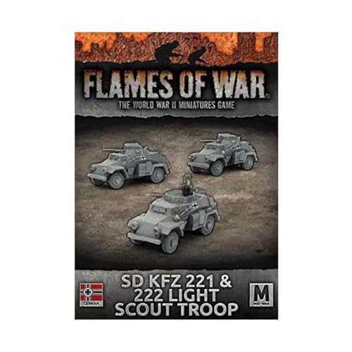 Unbekannt Flames of War: Mid War: German: SD Kfz 221 & 222 Light Scout Troop (GBX112) von Flames of War