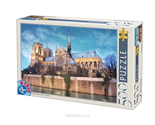 Unbekannt 69337-AB34 D-Toys Puzzle 500 pcs Frankreich Notre Dame de Paris, Multicolor von Unbekannt