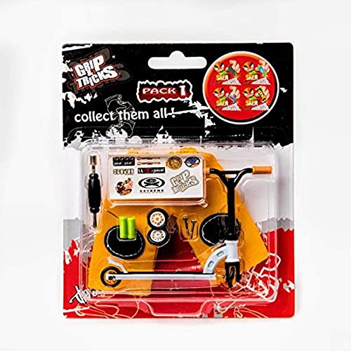 Griff und Tricks – Fingerscooter mit Mini-Scooter-Werkzeugen und Mini-Griffbrett-Zubehör – Pack 1 weißes Fingerspielzeug für Kinder ab 6 Jahren Griff und Tricks – Fingerscooter mit Mini-Scooter-Werkzeugen und Mini-Griffbrett-Zubehör – Pack 1 weißes Fingerspielzeug für Kinder ab 6 Jahren von SPIRITRIDERS GRIP TRICKS