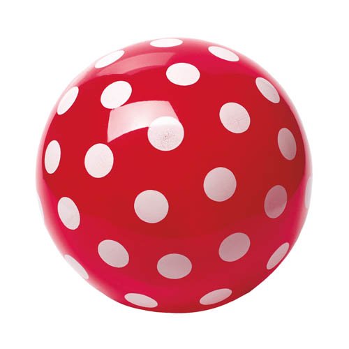 Unbekannt Großer Pünktchenball, Ø 23 cm - Punktball rot Spielball von Unbekannt