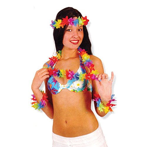 Unbekannt Hawaii Blüten-Set 4-TLG. bunt Stirnband Kette Armbänder Beach Party Karibik Unbekannt Hawaii Blüten-Set 4-TLG. bunt Stirnband Kette Armbänder Beach Party Karibik von Unbekannt