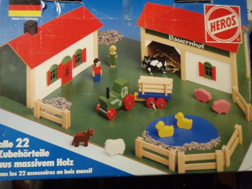 Unbekannt Heros Bauernhof 22 Zubehörteile aus massivem Holz Unbekannt Heros Bauernhof 22 Zubehörteile aus massivem Holz von Unbekannt
