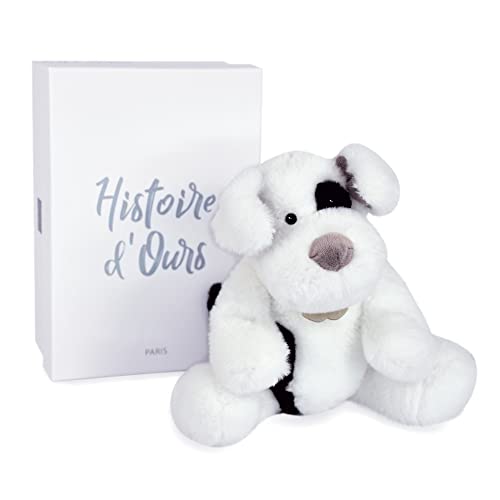 Histoire d'ours - Plüschhund, sitzend, 30 cm, Weiß, HO3126 von Histoire d'ours