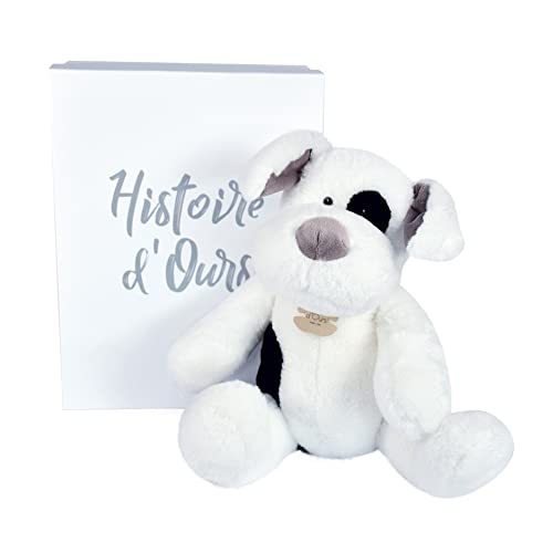 Histoire d'ours - Plüschtier Hund sitzend – Weiß – 40 cm – Auf dem Land – HO3127 von Histoire d'ours