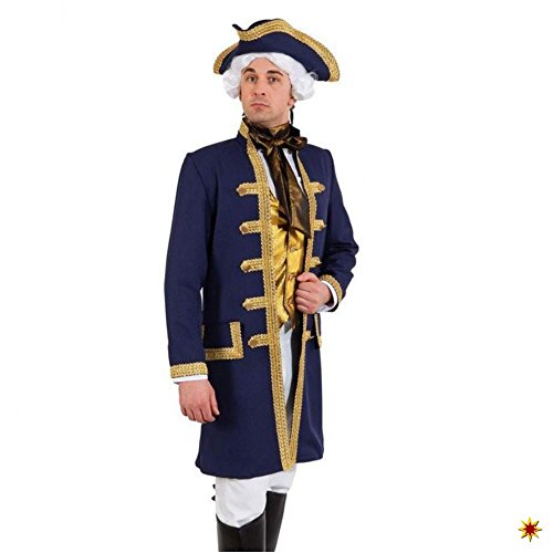 Unbekannt Historische Jacke de Luxe Gr. 46-56 Mantel dunkelblau Gehrock Barocker Kurzmantel (46/48) von Unbekannt