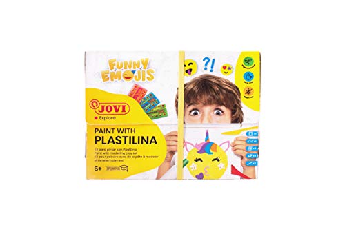 Jovi Plastilina buntes Malset "Funny Emojis“ inkl. Zubehör von Jovi